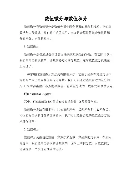 数值微分与数值积分