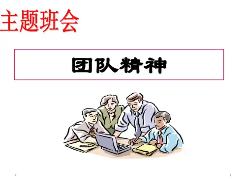 团结合作主题班会课件：团队精神ppt