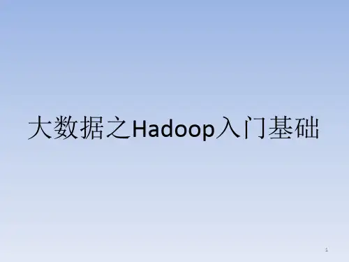 hadoop入门基础PPT课件