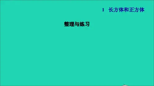 2022秋六年级数学上册 一 长方体和正方体整理与练习习题课件 苏教版