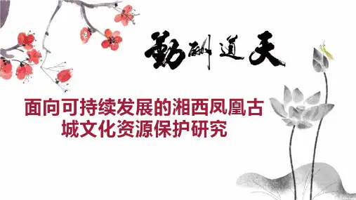 面向可持续发展的湘西凤凰古城文化资源保护研究