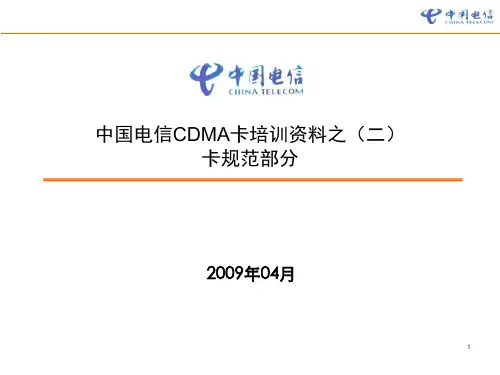 中国电信CDMA卡培训资料之二卡规范部-文档资料