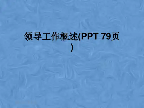 领导工作概述(PPT 79页)