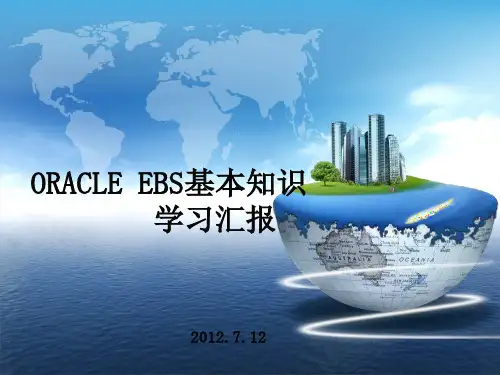 Oracle EBS基础知识学习情况汇报.ppt