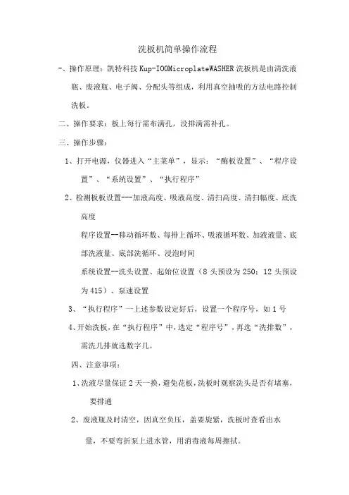 洗板机操作规程