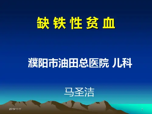 缺铁性贫血   谭云鹏PPT课件