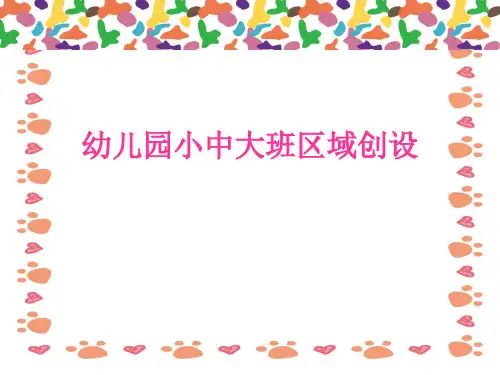 实用幼儿园区域创设ppt课件