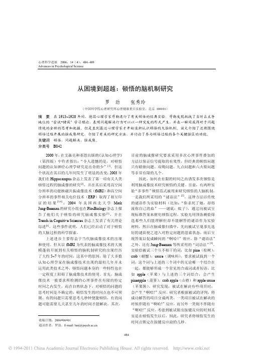 从困境到超越_顿悟的脑机制研究_罗劲