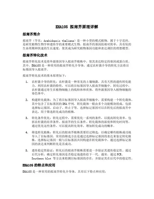 eha105 拟南芥原理