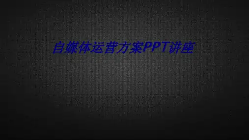 自媒体运营方案专题培训课件