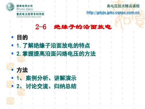 绝缘子的沿面放电.