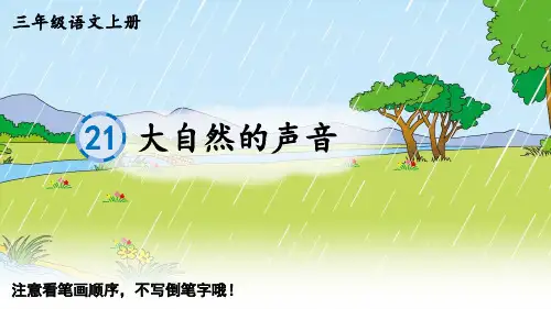 三年级语文上册21 大自然的声音生字笔顺课件