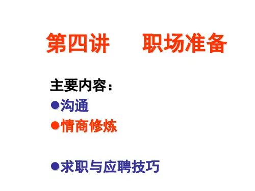 第四讲职场准备2——情商修炼PPT课件