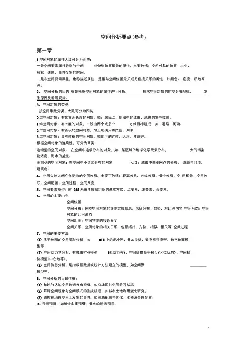 空间分析要点
