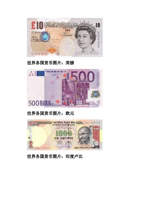 世界各国的货币名称及图片