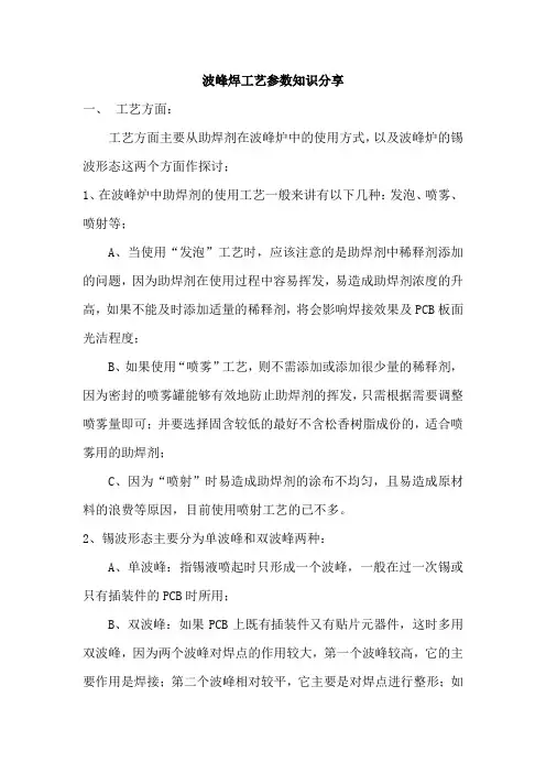 波峰焊工艺参数知识分享