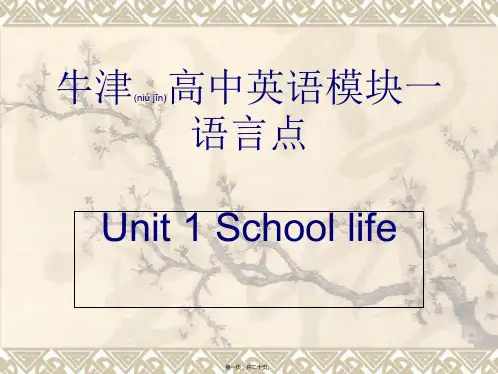 牛津高中英语模块一知识点