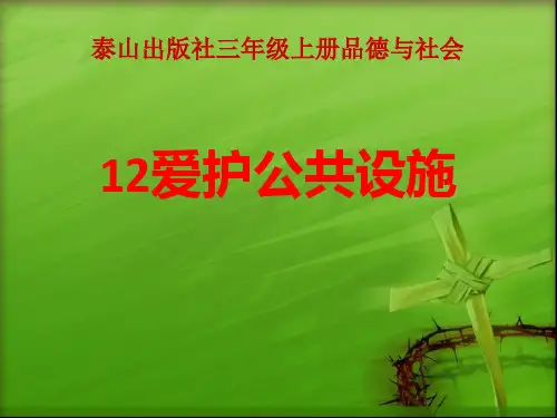 品德与社会12爱护公共设施课件