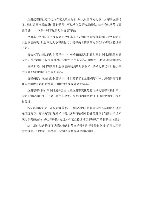 反射波谱特征