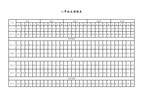 八年级课程表 (3)