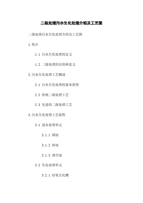 二级处理污水生化处理介绍及工艺图