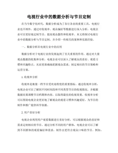 电视行业中的数据分析与节目定制