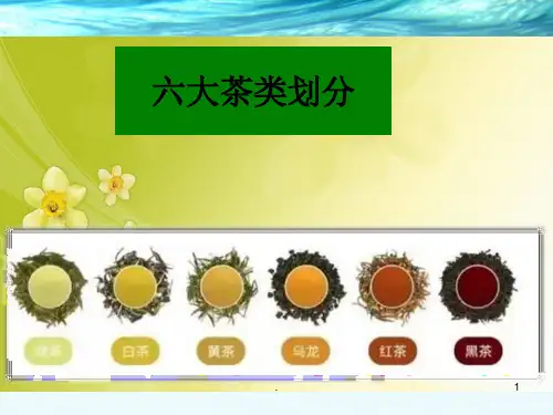 (精品推荐)茶艺师培训之—六大茶类划分PPT课件