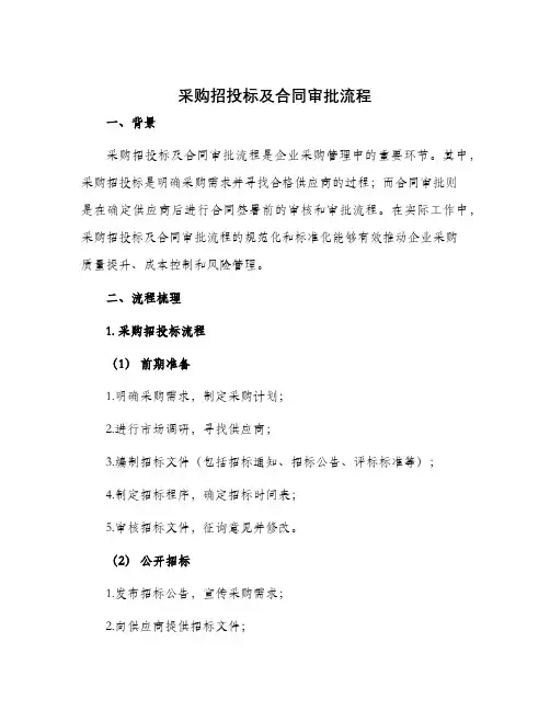 采购招投标及合同审批流程