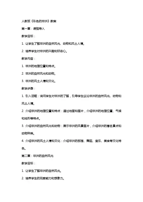 人教版《彩色的非洲》教案