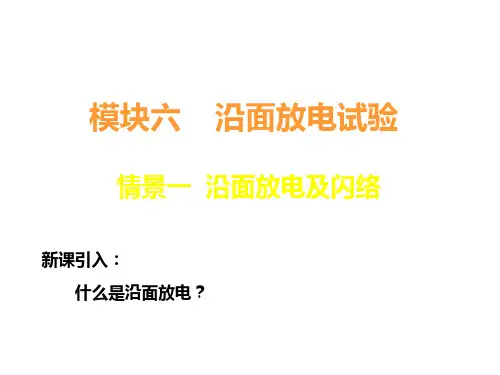 沿面放电闪络试验