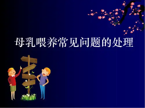 母乳喂养常见问题的处理ppt课件