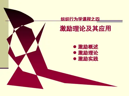 激励理论及其应用培训教材(PPT 64页)