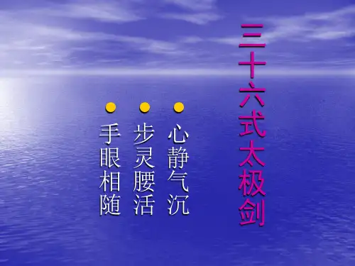 三十六式太极剑剑谱