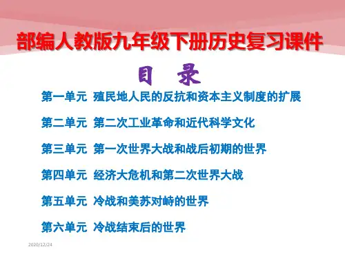 部编人教版九年级下册历史1-6单元复习课件(全)