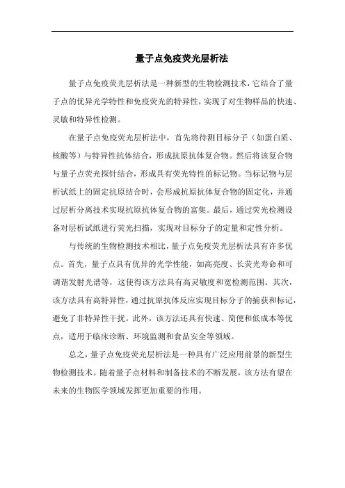 量子点免疫荧光层析法