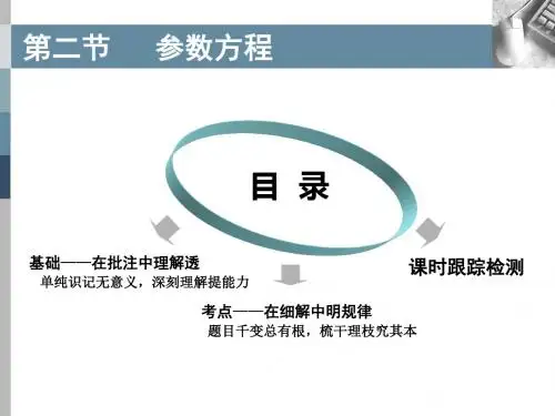 第二节  参数方程    (高中数学精品课件PPT)