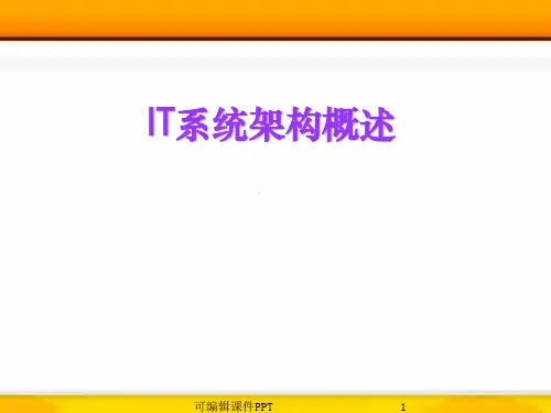 IT系统架构概述PPT课件
