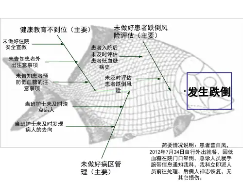 医疗护理不良事件鱼骨图案例分析讲义