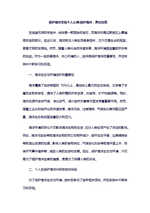 保护海洋总结个人心得