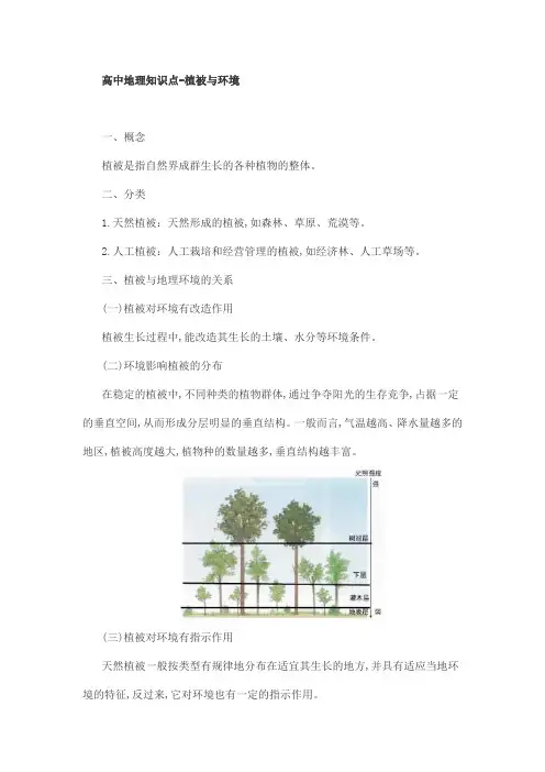 高中地理知识点-植被与环境