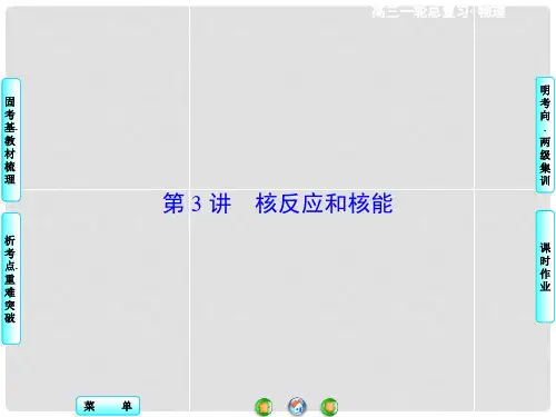 高考物理一轮总复习(固考基+抓细节+重落实)133 核反应和核能课件(含13高考、14模拟)