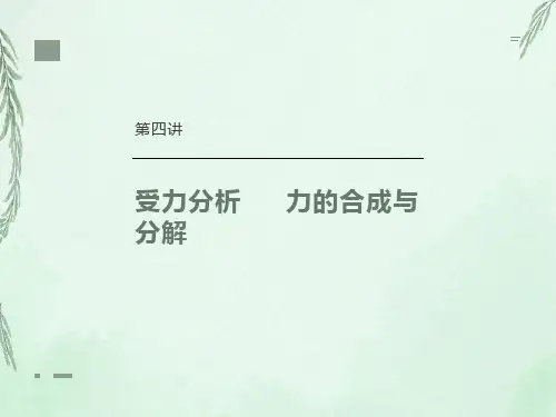 受力分析力的合成与分解