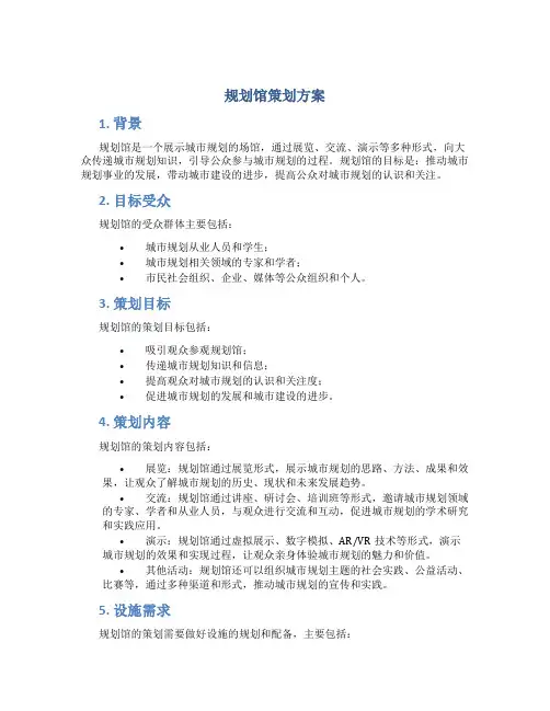 规划馆策划方案