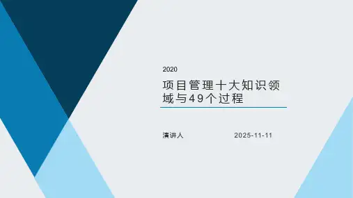 项目管理十大知识领域与49个过程