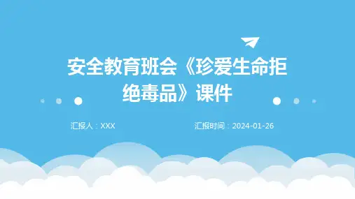 安全教育班会《珍爱生命拒绝毒品》课件