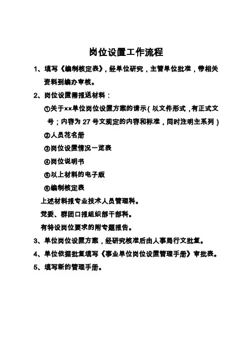 岗位设置工作流程.