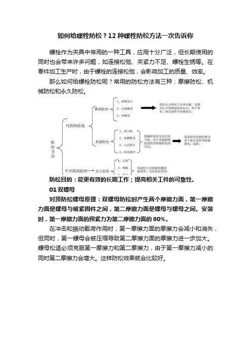 如何给螺栓防松？12种螺栓防松方法一次告诉你