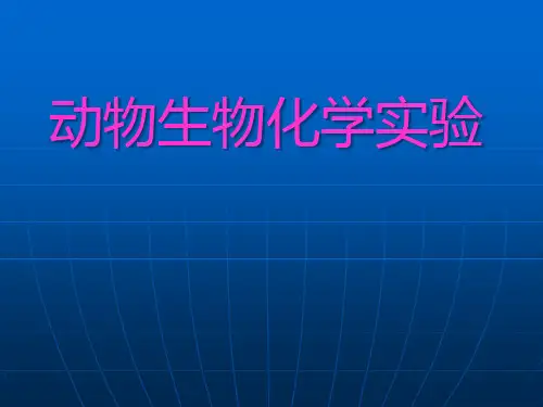 动物生物化学实验全文编辑修改