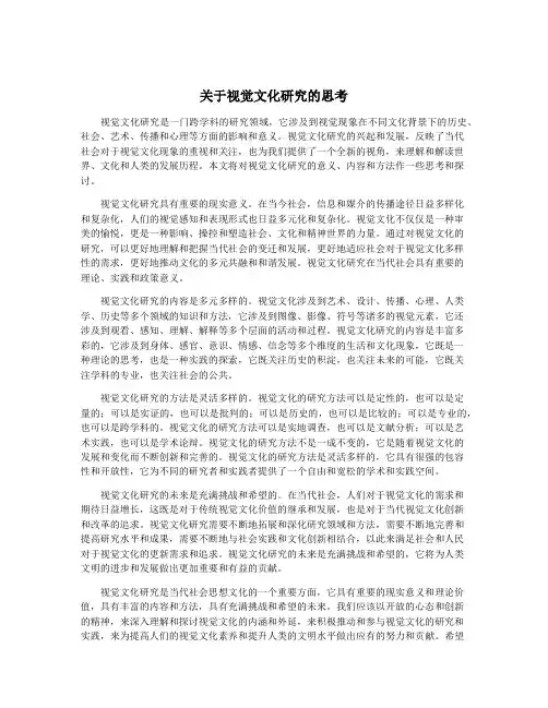 关于视觉文化研究的思考