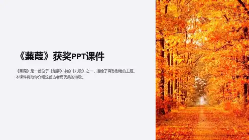 《蒹葭》获奖课件